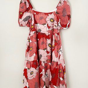 Square Neck Puff Sleeve Dress 